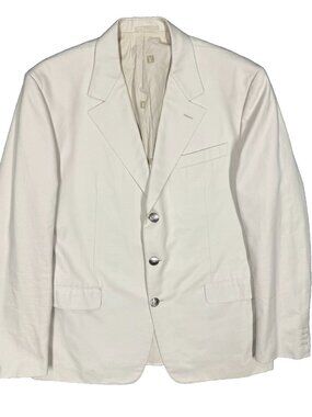 Louis Vuitton Paris Blazer 100% Cotton Sport Coat Made in Italy Logo Beige 46R